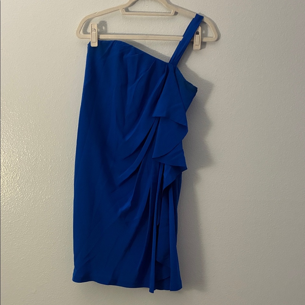 Robert Rodriguez Vibrant Blue One-Shoulder Dress